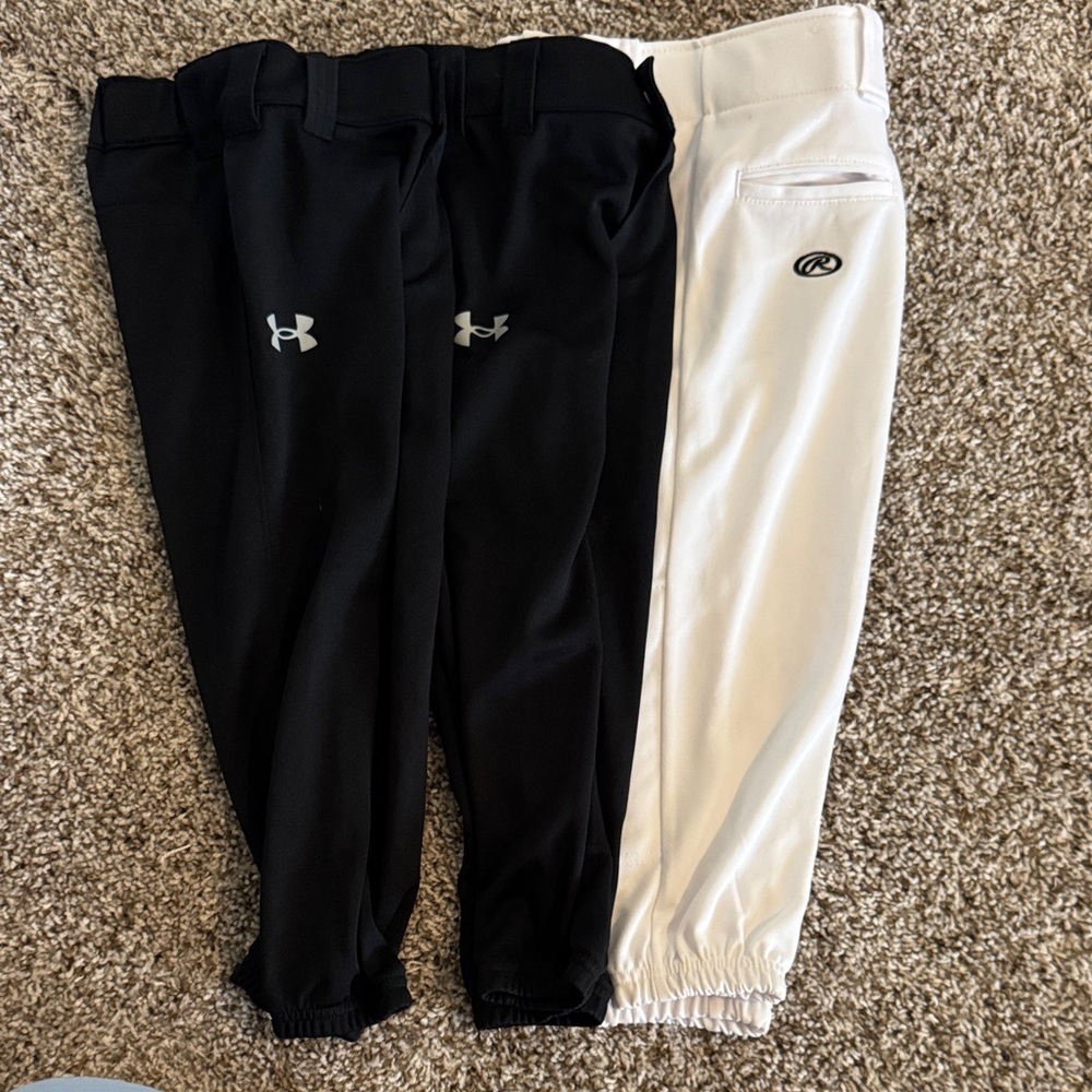 Boys Under Armour and Rawlings Size 4/XS Baseball Game Pants